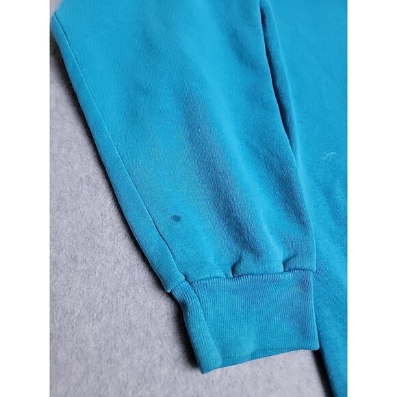 VTG NBA Charlotte Hornets Sweater Sweatshirt Mens L Blue Basketball Crewneck 90s - Picture 5 of 16